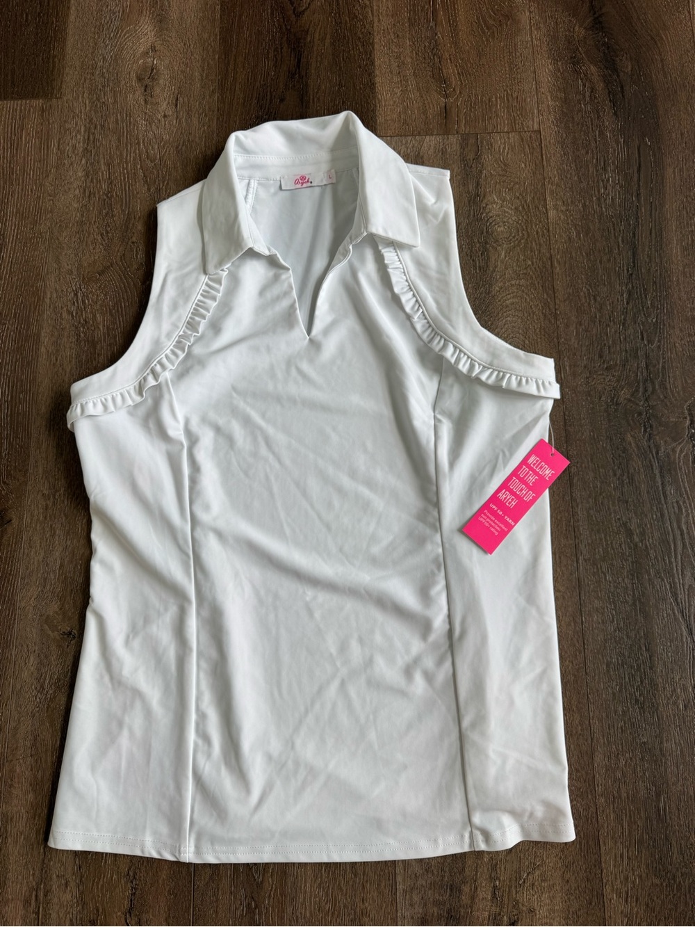 Aryeh Golf Tank Top White Size Large